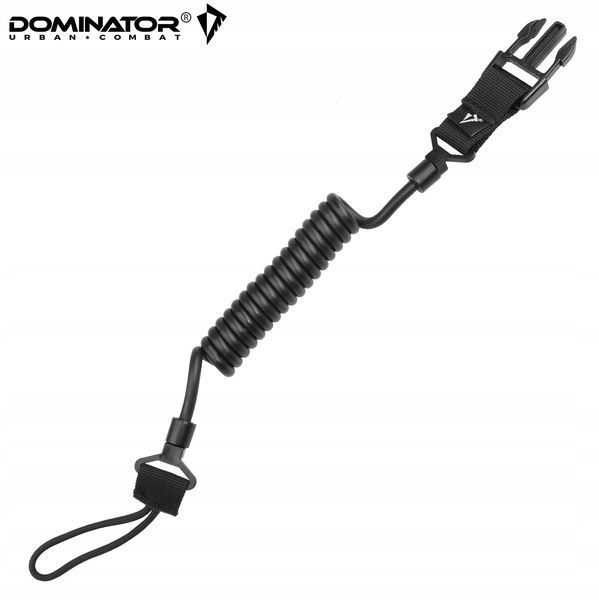 Тренчик карабин Dominator черный с витым шнуром фиксация пистолета ключей или ножа 2268 фото