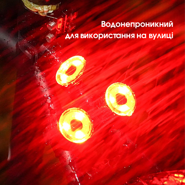 Велосипедные фонари передний и задний LED на батарейках комплект (XJ5812) 2823 фото