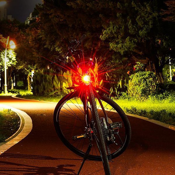 Велосипедные фонари передний и задний LED на батарейках комплект (XJ5812) 2823 фото