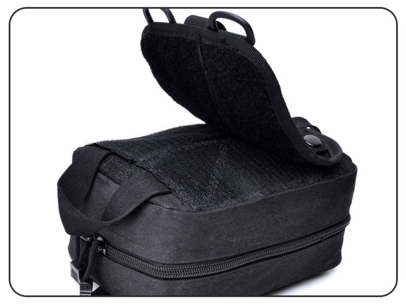 Подсумок аптечка черная 21&times;16&times;8 см медицинская сумка органайзер MOLLE водонепроницаемый универсальный 2073 фото