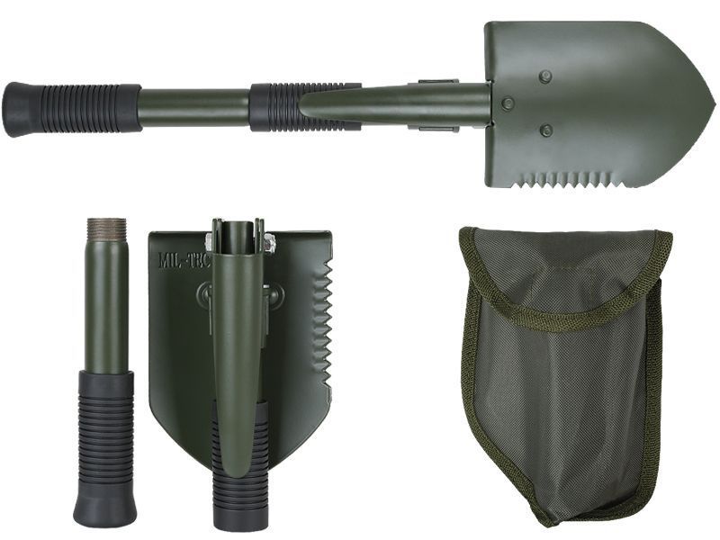 Складная саперная лопата MIL-TEC Sapper Mini II с пилой и киркой 40 см углеродистая сталь 2123 фото