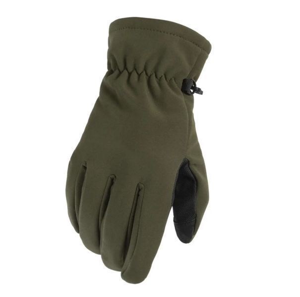 Тактические перчатки Mil-Tec Softshell Thinsulate Зимние водоотталкивающие перчатки олива М 2376054947 фото