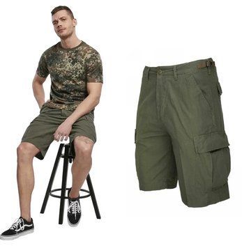 Тактические летние шорты Brandit олива выше колен BDU Ripstop Shorts XXL 2177882475 фото