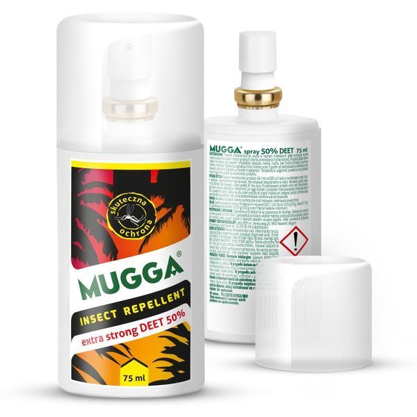 Спрей от комаров и клещей Mugga Strong 50% DEET 75 мл для военных туристов 2422 фото