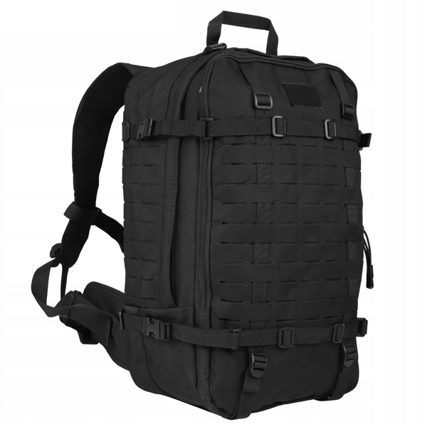 Прочный рюкзак Dominator 45л черный военный рюкзак с системой Molle 2124 фото