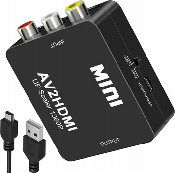 Конвертер AV RCA &rarr; HDMI 1080p AV2HDMI переходник видеосигнала композитный кабель RCA-HDMI с USB питанием Plug & Play 2641 фото