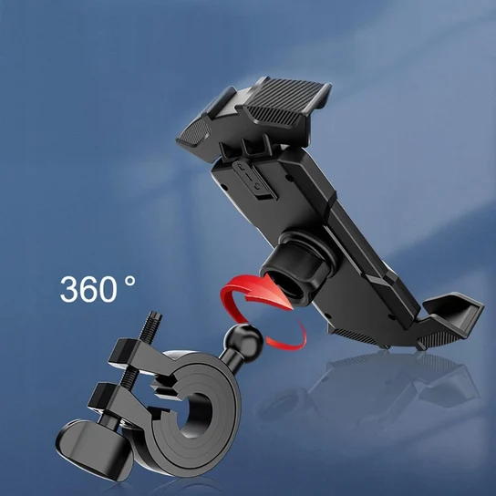 Держатель для смартфона Koanni на руль велосипеда мотоцикла 360&deg; черный 2829 фото