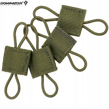 Резинка фиксатор Dominator MOLLE 4 шт оливковый для крепления снаряжения на рюкзак ремень 2275 фото