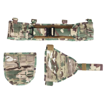 Тактический ремень Wosport Laser Cut Molle мультикам с подсумками крепления к жилету 2326 фото