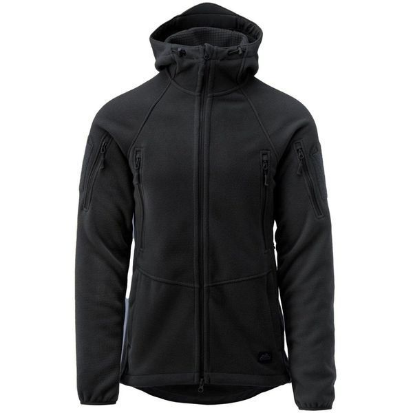 Тактическая флисовая кофта Helikon Patriot Mk2 Hybrid Fleece с капюшоном black черная XS 2233445573 фото