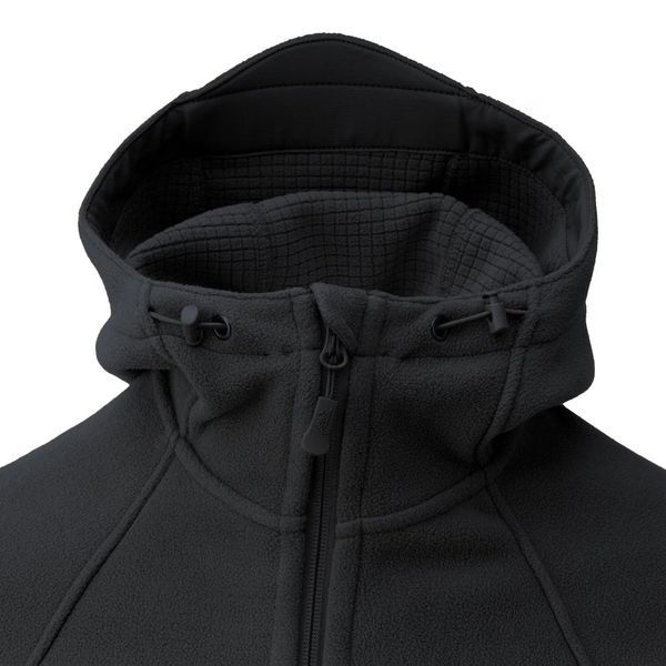 Тактическая флисовая кофта Helikon Patriot Mk2 Hybrid Fleece с капюшоном black черная XS 2233445573 фото