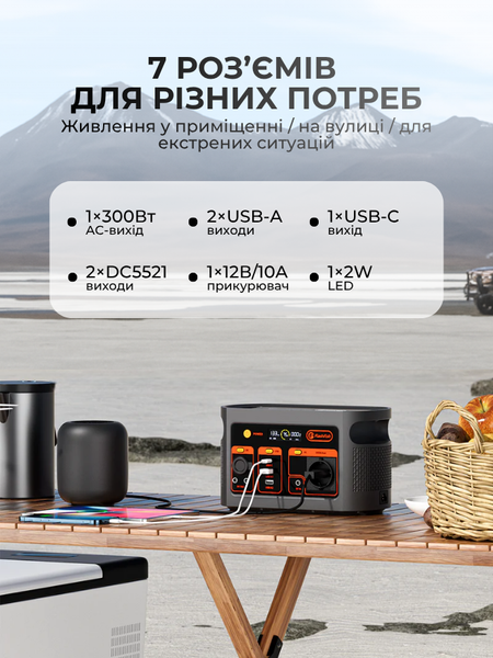 Портативная зарядная станция Flashfish E103 300 Вт 179,2 Вт&middot;ч/48000 мАч 2643 фото