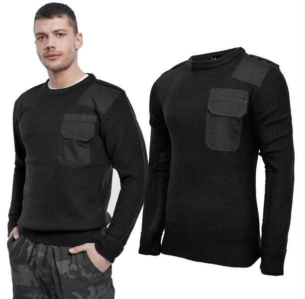 Военный свитер Brandit, тактический свитер черный, BRANDIT Bundeswehr XXL 1014 фото