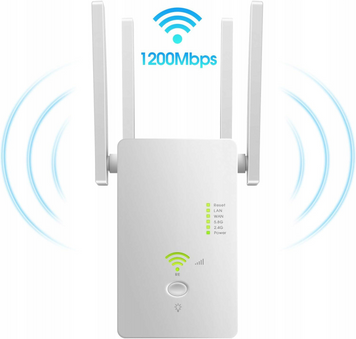 Усилитель сигнала Wi-Fi двухдиапазонный ретранслятор 2.4 ГГц 5 ГГц AC1200 1200 Мбит/с 2393 фото