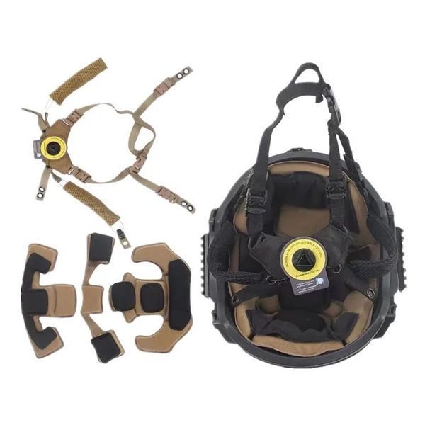 Комплект подвесная система крепление Wendy cam fit system+ подушечки для шлема FAST MICH, койот 1072 фото