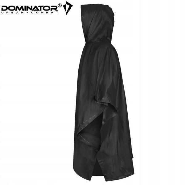 Пончо дощовик Dominator чорний накидка з капюшоном 126&times;104 см для туризму походу риболовлі кемпінгу 2277 фото