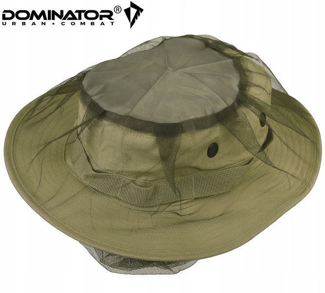 Москітна сітка Dominator оливкова універсальна на голову від комах для капелюха або панами 2083 фото