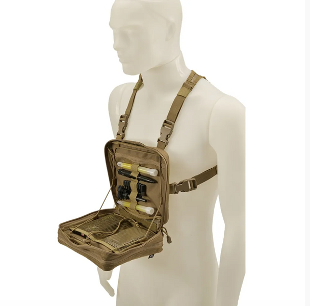 Тактическая нагрудная сумка, утилитарный тактический подсумок койот, Brandit US Cooper Chest Pack Operator 1925297760 фото
