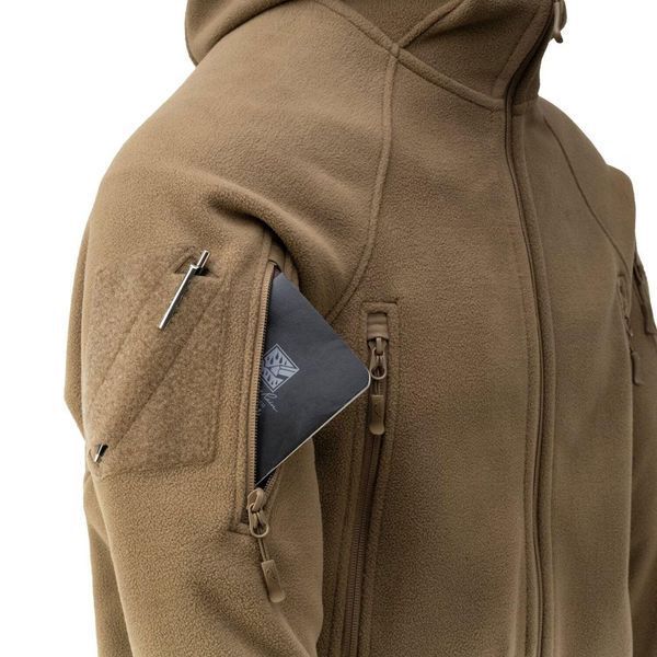 Тактическая флисовая кофта Helikon Patriot Mk2 Hybrid Fleece с капюшоном coyote койот XS 2233445580 фото