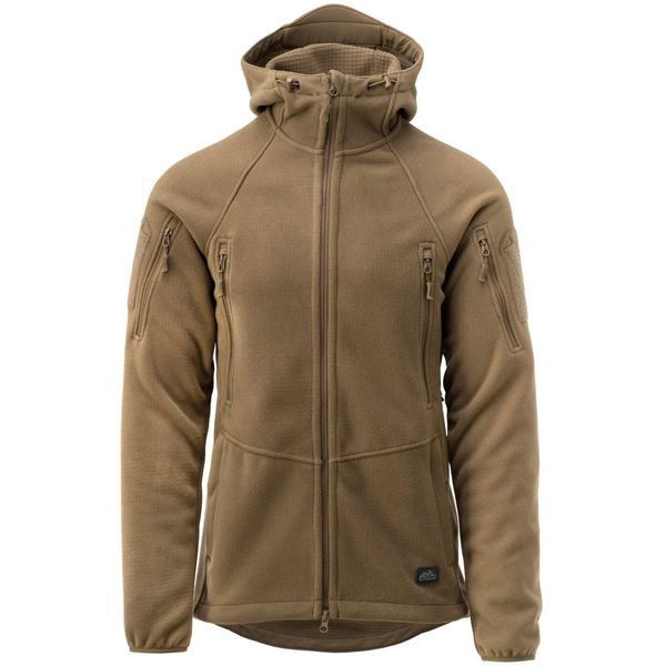 Тактическая флисовая кофта Helikon Patriot Mk2 Hybrid Fleece с капюшоном coyote койот XS 2233445580 фото