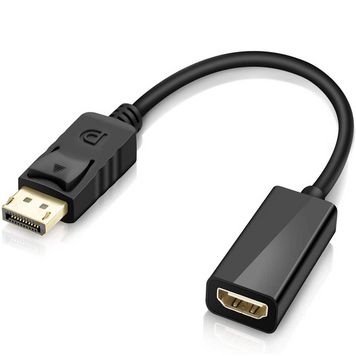 Переходник DisplayPort на HDMI черный адаптер дисплейпорт 25 см 2385 фото