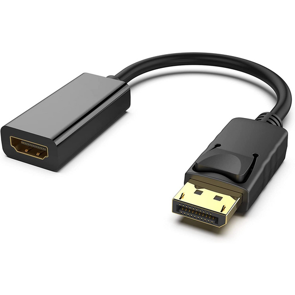 Переходник DisplayPort на HDMI черный адаптер дисплейпорт 25 см 2385 фото