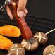 Нож грибной 25 см складной со щеточкой и чехлом деревянная ручка 2434 фото 3
