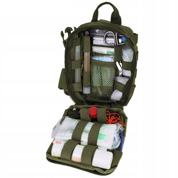 Аптечка Magnum оливкова з наповненням MOLLE Rip Away для рюкзака авто пояса кемпінгу офісу служби 2136 фото