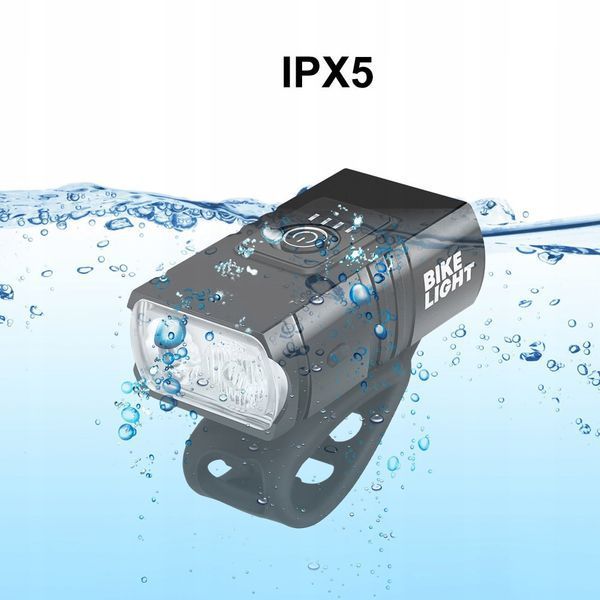 Комплект велосипедных фонарей LED USB передний и задний аккумуляторные водонепроницаемые 2836 фото