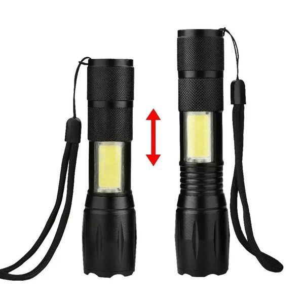 Фонарик аккумуляторный LED COB с зумом 3 режима USB (XA047) 2789 фото