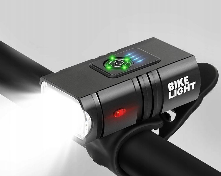 Комплект велосипедных фонарей LED USB передний и задний аккумуляторные водонепроницаемые 2836 фото