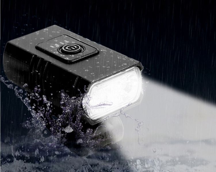 Комплект велосипедных фонарей LED USB передний и задний аккумуляторные водонепроницаемые 2836 фото
