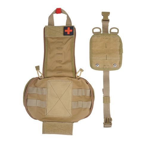 Аптечка без наполнения MFH 160x180x80 мм койот Molle сумка медицинская с липучкой для рюкзака пояса снаряжения 2137 фото