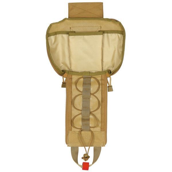 Аптечка без наполнения MFH 160x180x80 мм койот Molle сумка медицинская с липучкой для рюкзака пояса снаряжения 2137 фото
