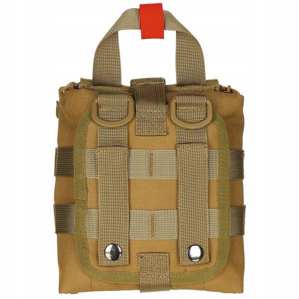 Аптечка без наполнения MFH 160x180x80 мм койот Molle сумка медицинская с липучкой для рюкзака пояса снаряжения 2137 фото