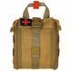 Аптечка без наполнения MFH 160x180x80 мм койот Molle сумка медицинская с липучкой для рюкзака пояса снаряжения 2137 фото 1