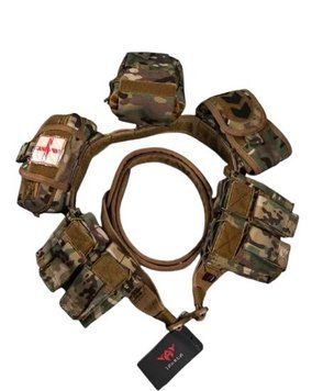 Тактический пояс розгрузка РПС YAKEDA multicam, рпс с подсумками та стропами MOLLE 1197 фото
