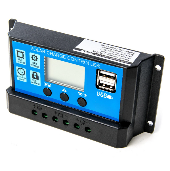 Контроллер солнечного заряда 30A 12V/24V с USB для автономных систем 2702 фото