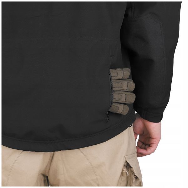 Тактическая куртка Dominator Softshell S черная водонепроницаемая с капюшоном и флисовой подкладкой 2614 фото