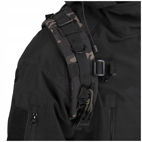 Тактическая куртка Dominator Softshell S черная водонепроницаемая с капюшоном и флисовой подкладкой 2614 фото