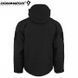 Тактическая куртка Dominator Softshell S черная водонепроницаемая с капюшоном и флисовой подкладкой 2614 фото 2