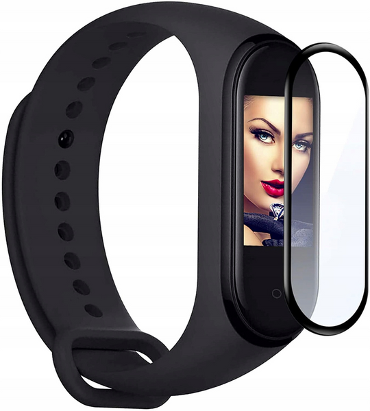 Защитное стекло для фитнес-браслета Xiaomi Mi Band 4 набор 3 шт гибридное 2515 фото
