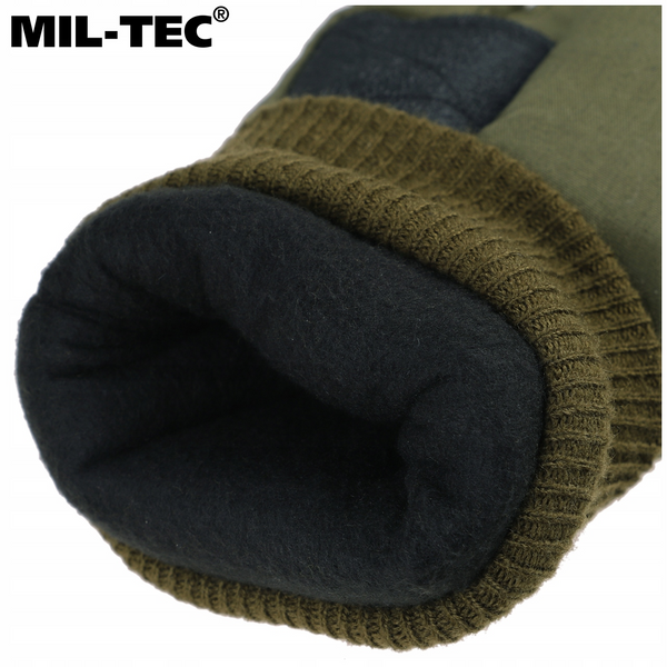 Перчатки зимние Mil-Tec 3XL оливковые двухслойные военные 2466 фото