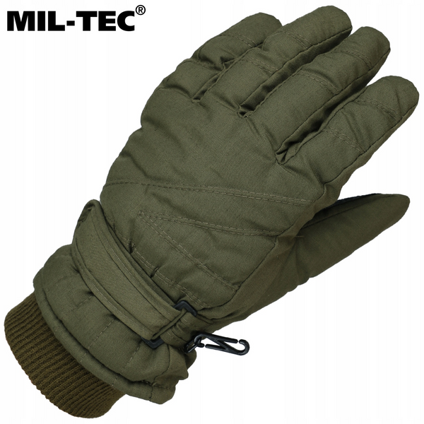Перчатки зимние Mil-Tec 3XL оливковые двухслойные военные 2466 фото