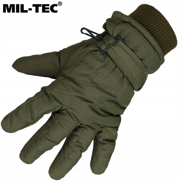 Перчатки зимние Mil-Tec 3XL оливковые двухслойные военные 2466 фото
