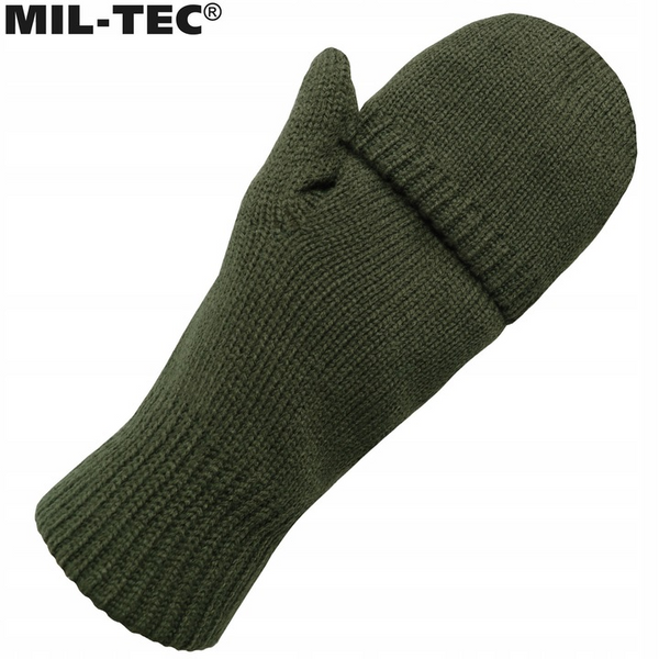 Зимние перчатки Mil-tec L олива для тактических задач с открытыми пальцами 2468 фото