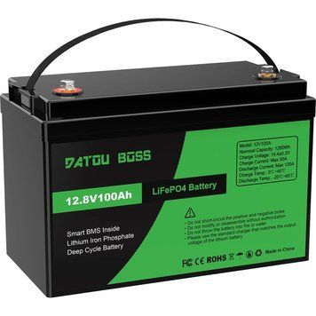 Аккумулятор LiFePO4 DATOU BOSS 12.8V 100Ah 1.28 кВт&middot;ч с BMS 100A 12V100Ah фото