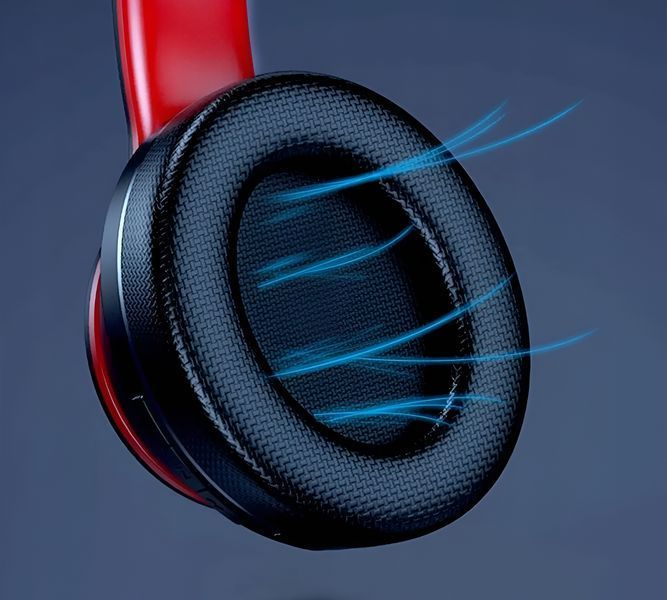 Наушники Lenovo HD200 красно-черные беспроводные с микрофоном Bluetooth для игр с шумоподавлением 2395 фото