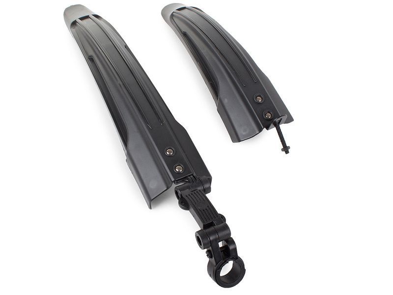 Комплект велосипедных крыльев-брызговиков черные 24"-28" передние и задние (XJ5566) 2751 фото