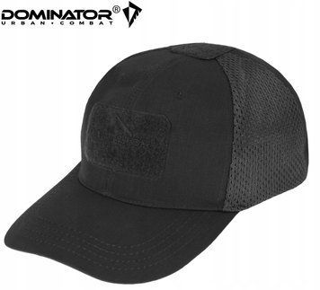 Бейсболка с липучками Dominator универсальная черная кепка с вентиляцией рип-стоп унисекс 2245 фото